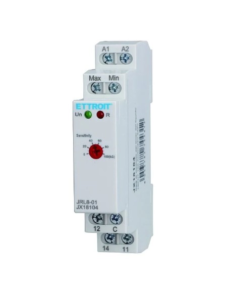 Relais de contrôle, pour niveau de liquide, réglage 5~100 kΩ, AC/DC 24-240V, 10A - Ettroit JX18104