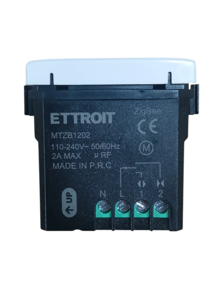 Módulo pulsador inteligente Tuya ZigBee, serie Solar, blanco, compatible con BTicino serie Matix - Ettroit MTZB1202