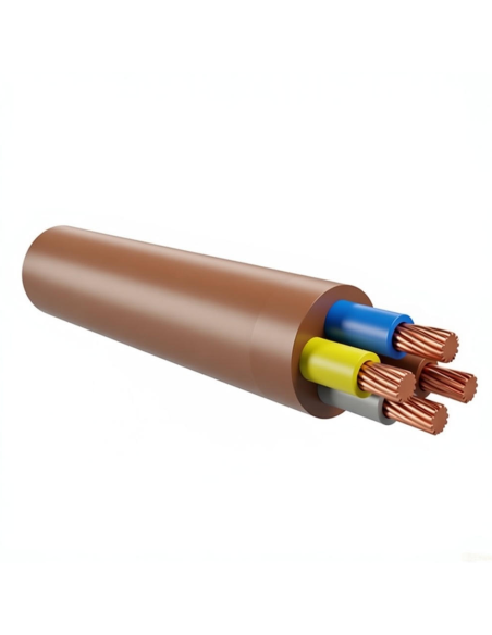 Cavo FS18OR18 4G0,5, sezione 4x0,5 mmq, 4 conduttori, 300/500V, CPR Cca-s3 d1 a3, marrone