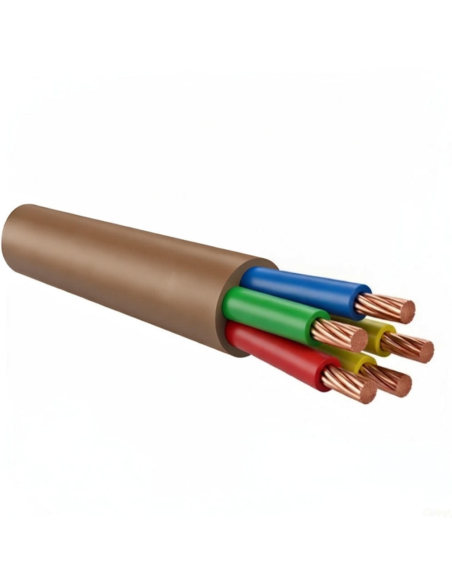 Cavo FS18OR18 5G0,5, sezione 5x0,5 mmq, 5 conduttori, 300/500V, CPR Cca-s3 d1 a3, marrone