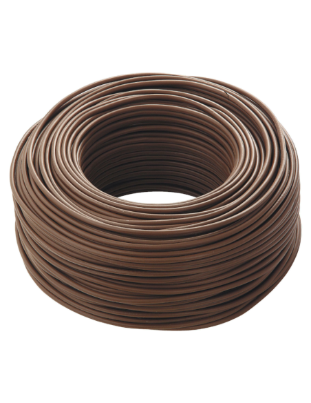 FS17 eenaderige kabel, 1x10 sq. mm doorsnede, 450/750V, CPR, bruin