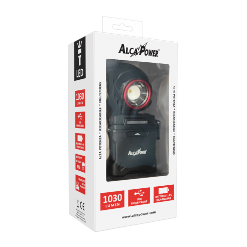 Linterna frontal LED, 1030 lúmenes,...