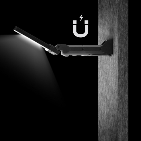 Aluminium work lamp with double...