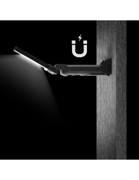 Aluminium werklamp met dubbele verlichting, verstelbaar, met magnetische houder en haak - Alcapower WL01