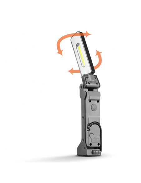 Aluminium werklamp met dubbele verlichting, verstelbaar, met magnetische houder en haak - Alcapower WL01