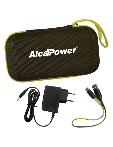12V emergency battery starter, 26Wh internal battery, 800A starting current, with 7200mAh powerbank, torch - Alcapower PJ-1PRO