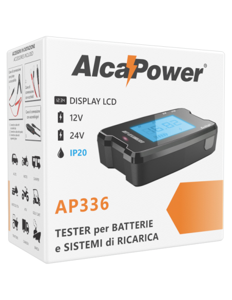 12V- und 24V-Batterietester mit LCD-Anzeige - ALcapower AP336