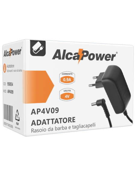 Alimentatore 4V 0,9A, adatto per rasoi e tagliacapelli - Alcapower AP4V09
