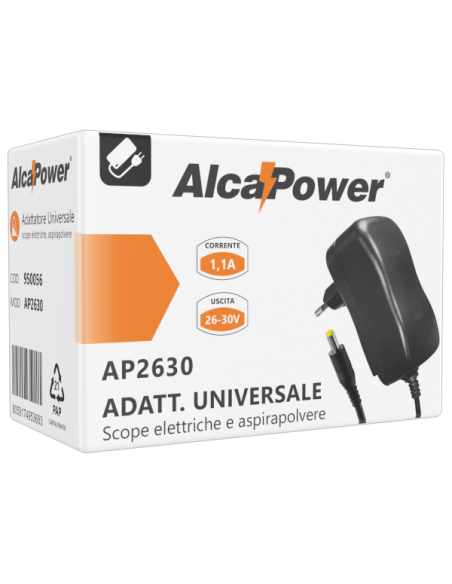 Einstellbares Netzteil 18,2/21,4/24,8/26/27/28,8/30,45V 1,1A, geeignet für elektrische Besen und Staubsauger - Alcapower AP2630