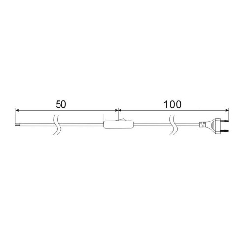 Lamp switch, 100cm power cord with...