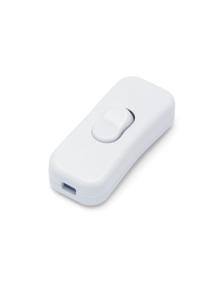 Interruttore passante per lampade, bianco, portata 250V 2A, adatto per cavo 2x0,75mm2 - Velamp LH126W