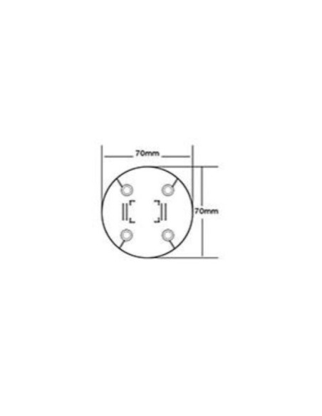 Lamp foot switch, white, 250V 2A rating, Ø68x30mm, for 2/3 conductor cables - Velamp LH122W