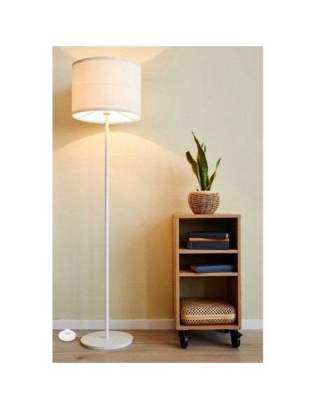 Lamp foot switch, white, 250V 2A rating, Ø68x30mm, for 2/3 conductor cables - Velamp LH122W
