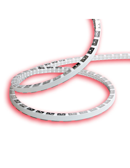 LED Strip Snake Flex 5m, IP65, 230V direct, 12W/m, Red - AlcaPower SF230V5M-R