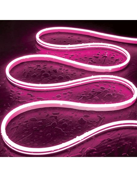 Bande LED Snake Flex 5m, IP65, 230V direct, 12W/m, Rose - AlcaPower SF230V5M-P