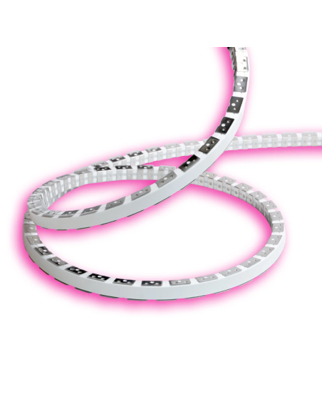 Bande LED Snake Flex 20m, IP65, 230V direct, 12W/m, Rose - AlcaPower SF230V20M-P