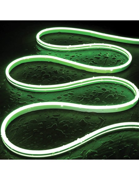 LED Strip Snake Flex 5m, IP65, 230V direct, 12W/m, Green - AlcaPower SF230V5M-G