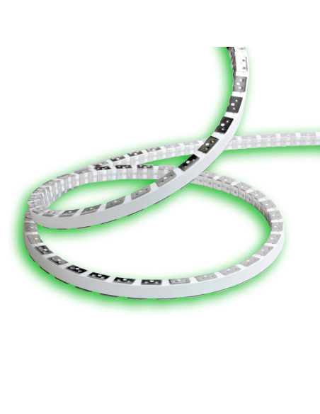 LED Strip Snake Flex 20m, IP65, 230V direct, 12W/m, Green - AlcaPower SF230V20M-G