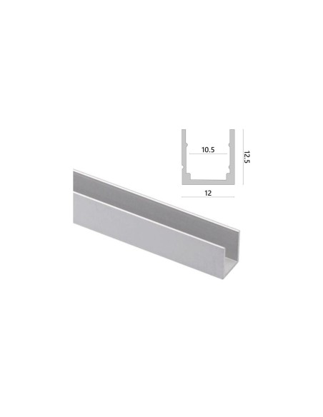 Extruded aluminum profile for Snake Flex LED strips, 2 meters with excellent dissipation - AlcaPower ALU-PR09