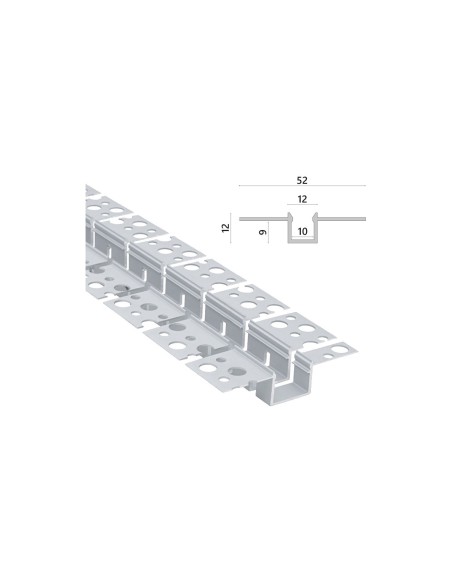 Flexible Snake Flex profile, recessed for plasterboard, 2 metres - AlcaPower ALU-CG09