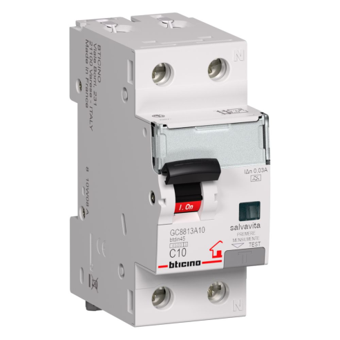 RCBO 1P+N, 2 modules, 230Vac, 10A,...