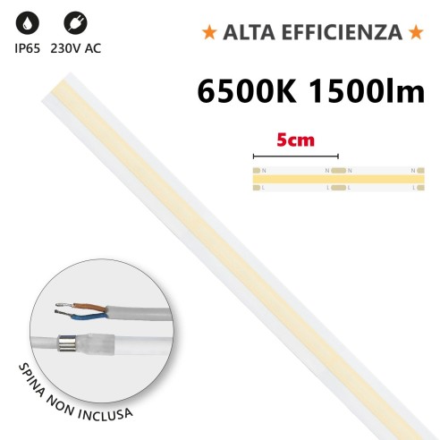 LED strip HEM IP65 milky 20 m, 6500K...