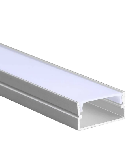 Linear aluminum profile, opaque cover, 2 meters length, IP20, 30 W/m heat dissipation - AlcaPower ALU-PR06