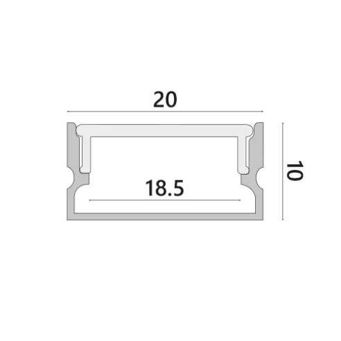 Profilé aluminium linéaire, couvercle...