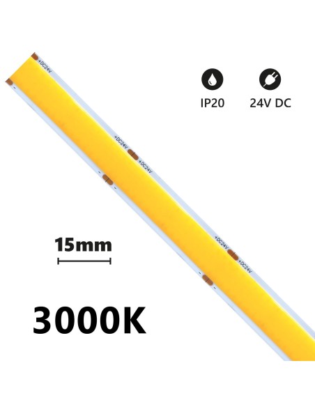 COB Oberflächen-LED-Streifen, 5 Meter, IP20, 24V, 25 W/m, 2600 lm/m