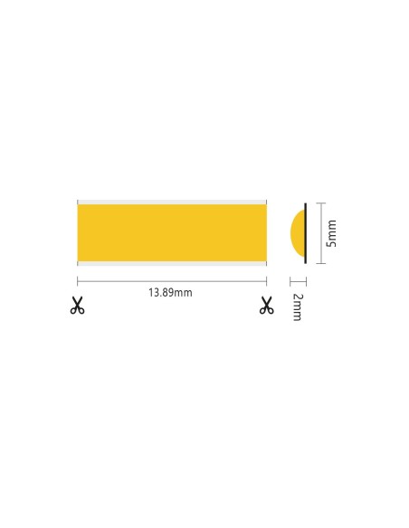 Striscia LED COB Slim, 5 metri, larghezza 5 mm, IP20, 24V, 6 W/m, 560 lm/m