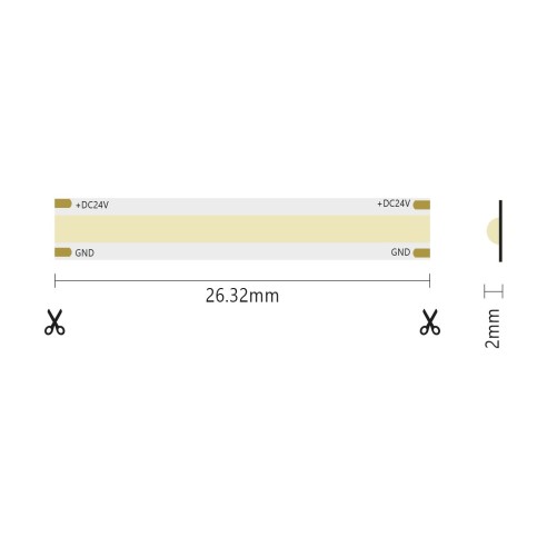 SOB LED Strip, 5 metres, IP20, 24V,...