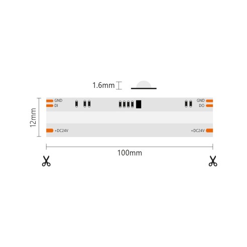 COB Dynamic RGBIC LED strip, with...