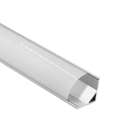 Angular aluminum profile with opaque...