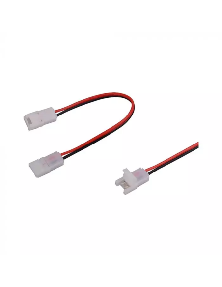 Connettore rapido intermedio, con cavo, 2 pin, per strip led SMD 8mm - V-TAC 2657