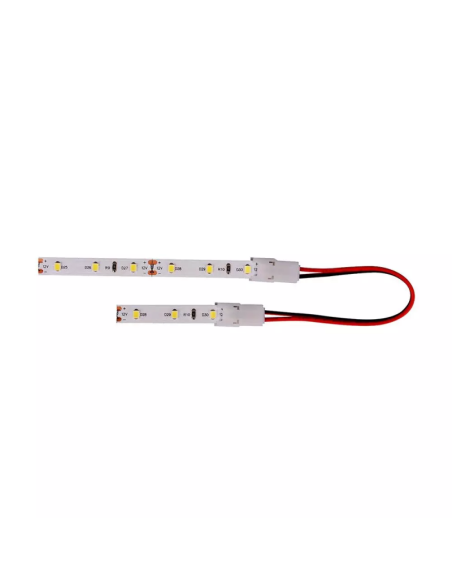 Connecteur rapide intermédiaire avec câble, 2 broches, pour bande LED SMD 8mm - V-TAC 2657