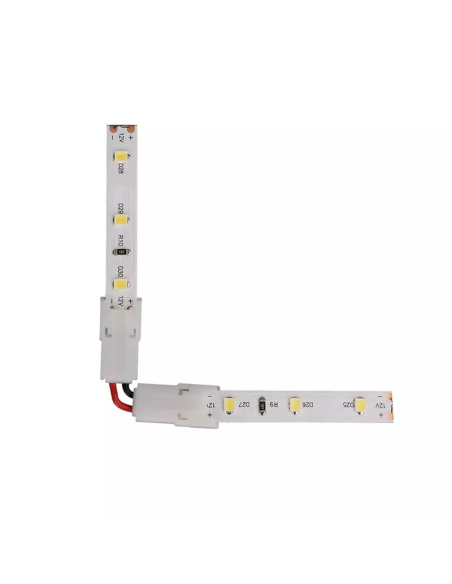 Quick connector for 90° joints, with cable, 2 pins, for SMD LED strips 8mm - V-TAC 2658