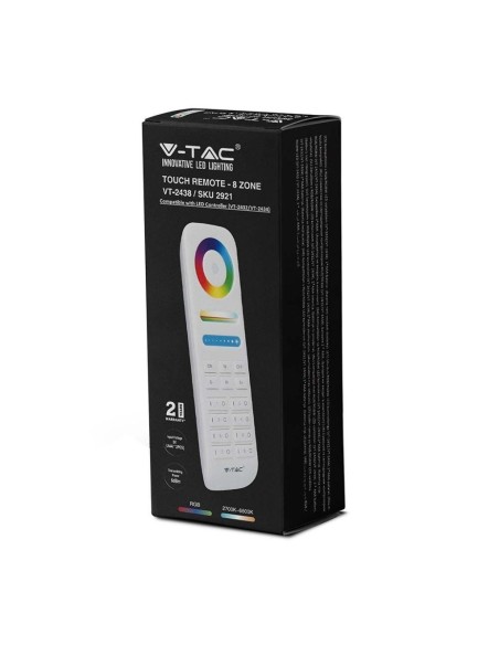 Remote control for LED strip, 8 zones, white - V-TAC VT-2438 2921