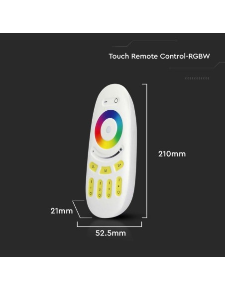 Radiocomando per strip led, RGB, bianco - V-TAC VT-2442-W 2923