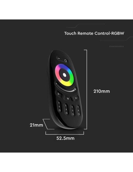Fernsteuerung für LED-Streifen, RGB, schwarz - V-TAC VT-2442-B 2924