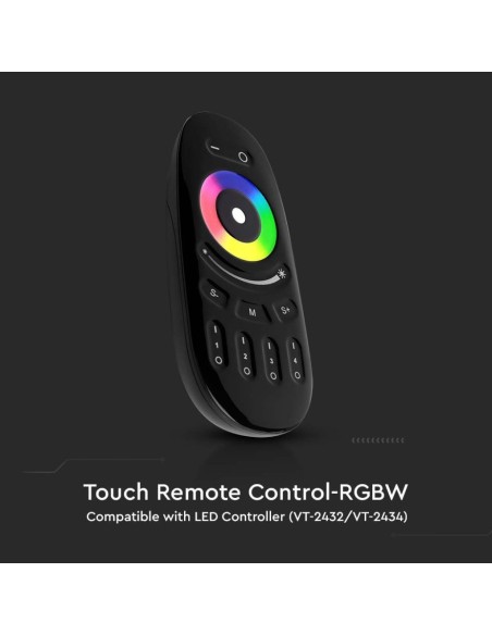 Télécommande pour bande LED, RGB, noir - V-TAC VT-2442-B 2924