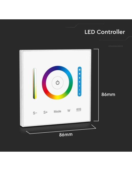 Wandcontroller voor LED-strips, 3-in-1 + RGB + CCT - V-TAC VT-2433 2915