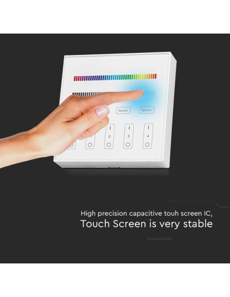 Controller WiFi da parete per strip led, RGB + bianco, 4 zone - V-TAC VT-2437 2917
