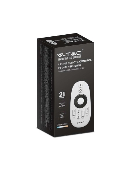 Remote control for LED strip, 4 zones, white - V-TAC VT-2436 2918