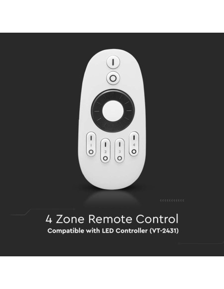 Radiocomando per strip led, 4 zone, bianco - V-TAC VT-2436 2918