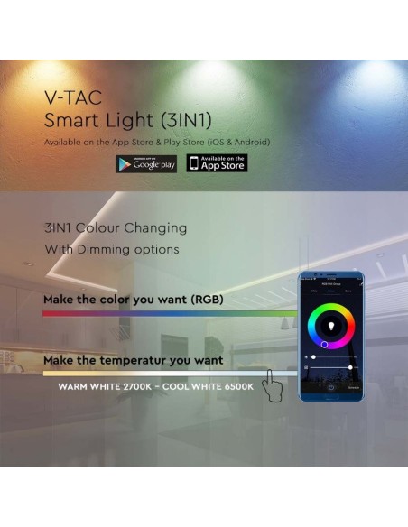 Infrared remote control and WiFi controller, 3-in-1 + RGB, 28 keys, compatible with voice assistants - V-TAC VT-2429 2900