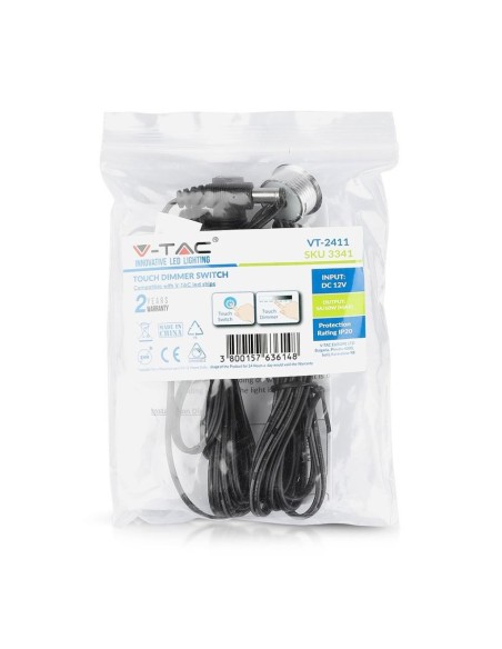 Touch button for LED strips, with adjustable brightness - V-TAC VT-2411 3341