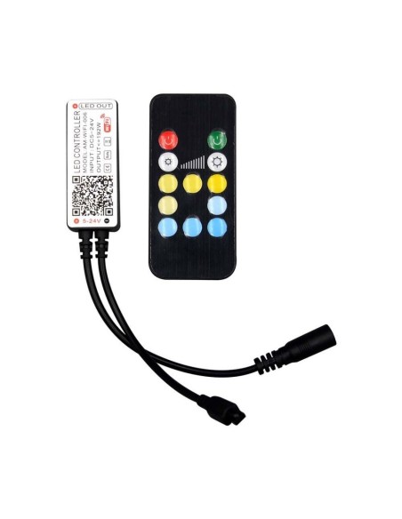 Radiocomando e controller WiFi per strip led, 3 in 1 + RGB, 12 tasti, compatibile con assistenti vocali - V-TAC VT-2427 2902