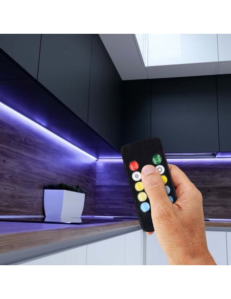 WiFi remote control and controller for led strip, 3 in 1 + RGB, 12 keys, compatible with voice assistants - V-TAC VT-2427 2902