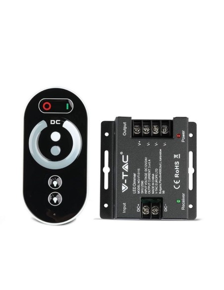 Radio remote control and controller for LED strips, black - V-TAC VT-5115 2590
