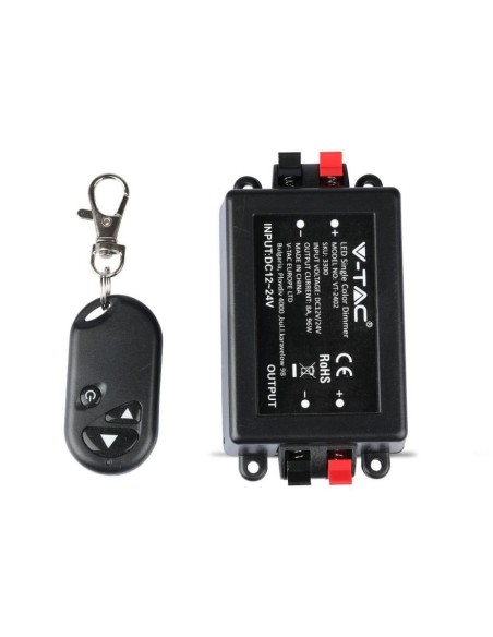 Infrarood afstandsbediening en dimbare controller voor LED-strips, 3 knoppen - V-TAC VT-4083 3300